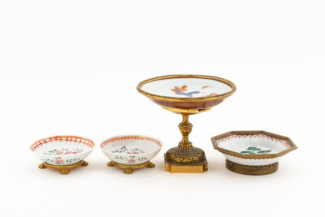 FOUR ORMOLU MOUNTED ASIAN DISHES (1 of 7)