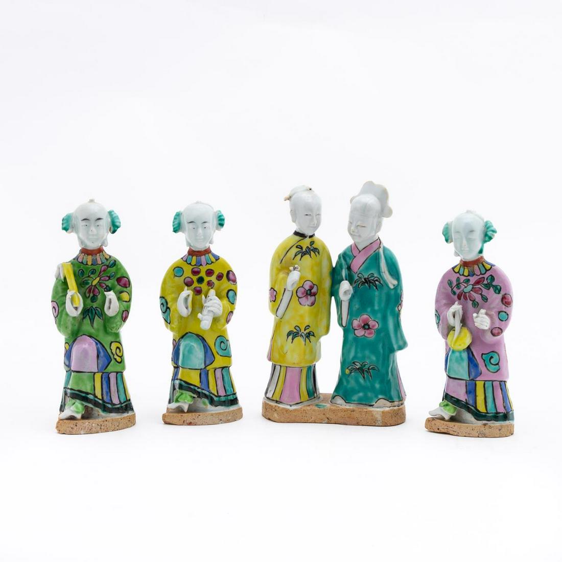 GROUP, FOUR CHINESE IMMORTAL PORCELAIN FIGURES (1 of 7)