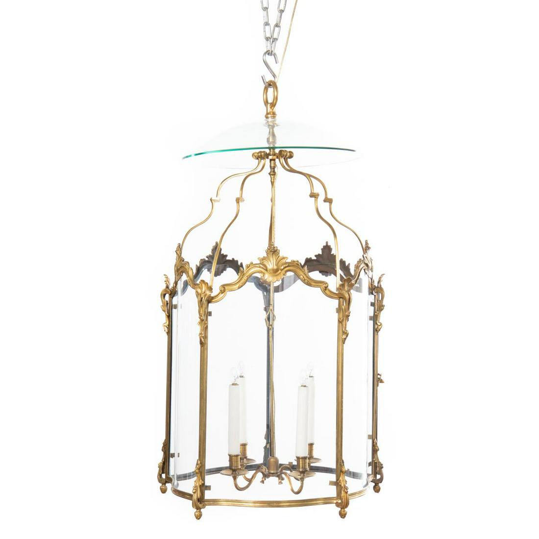 19TH C. LOUIS XV STYLE BRONZE FOUR-LIGHT LANTERN (1 of 5)