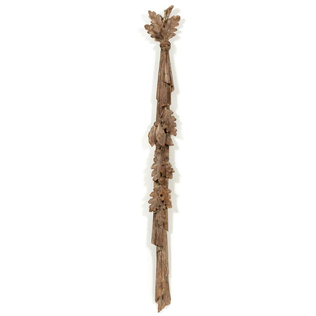 FRENCH CARVED OAK LEAF & ACORN WALL APPLIQUE (1 of 4)