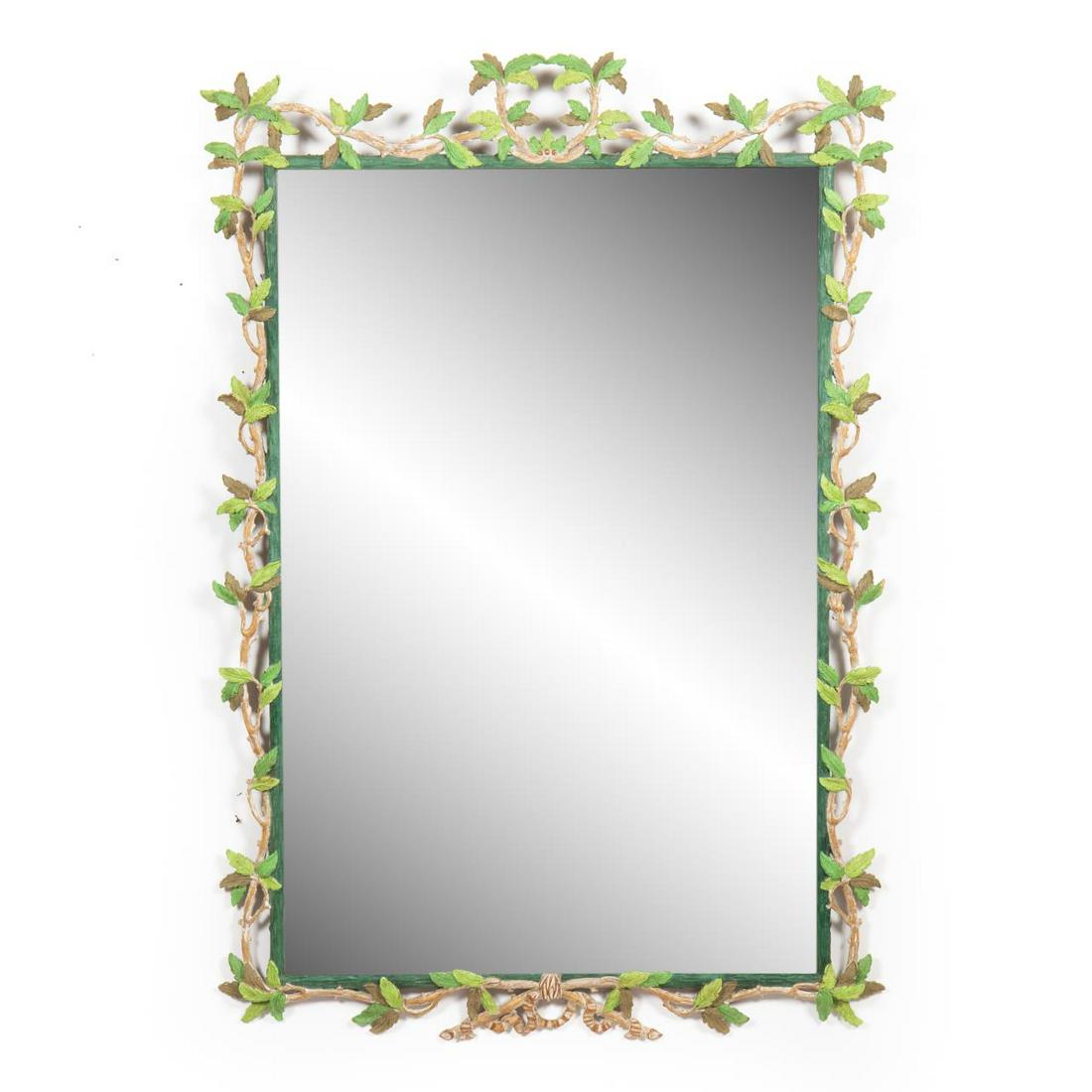 19TH C. NATURALISTICALLY CARVED WALL MIRROR (1 of 3)