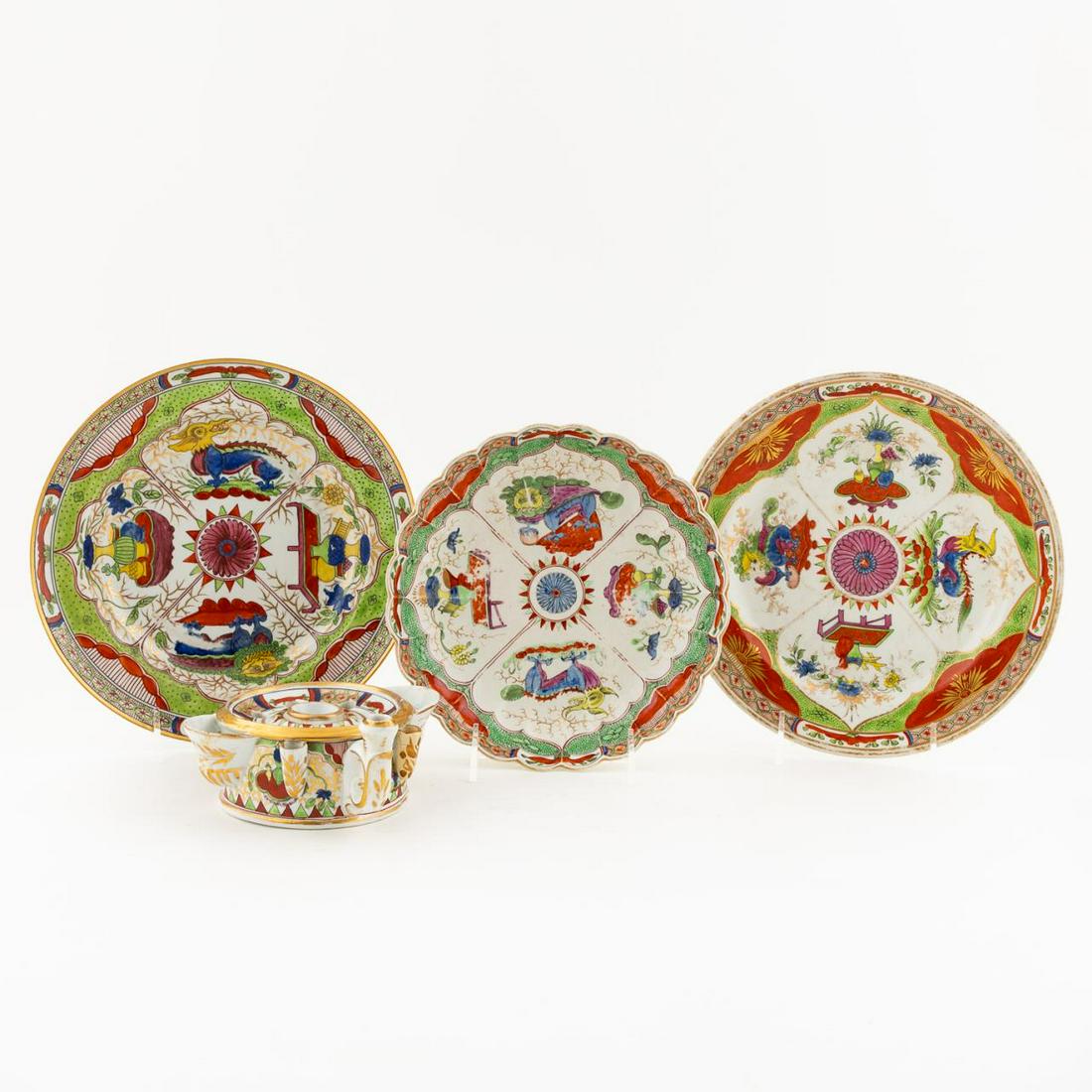 4PCS CHAMBERLAIN DRAGON IN COMPARTMENTS PORCELAIN (1 of 8)