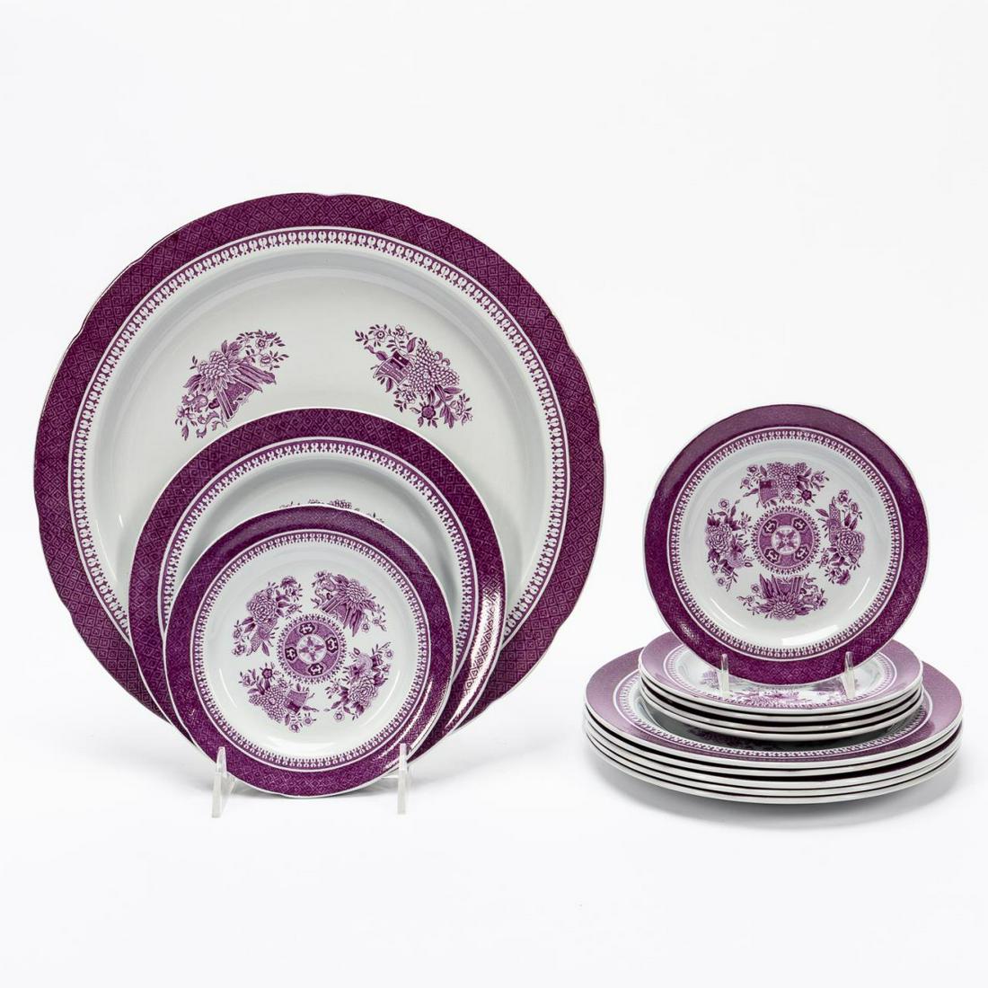 13 PCS SPODE "FITZHUGH PLUM" DINNERWARE (1 of 5)