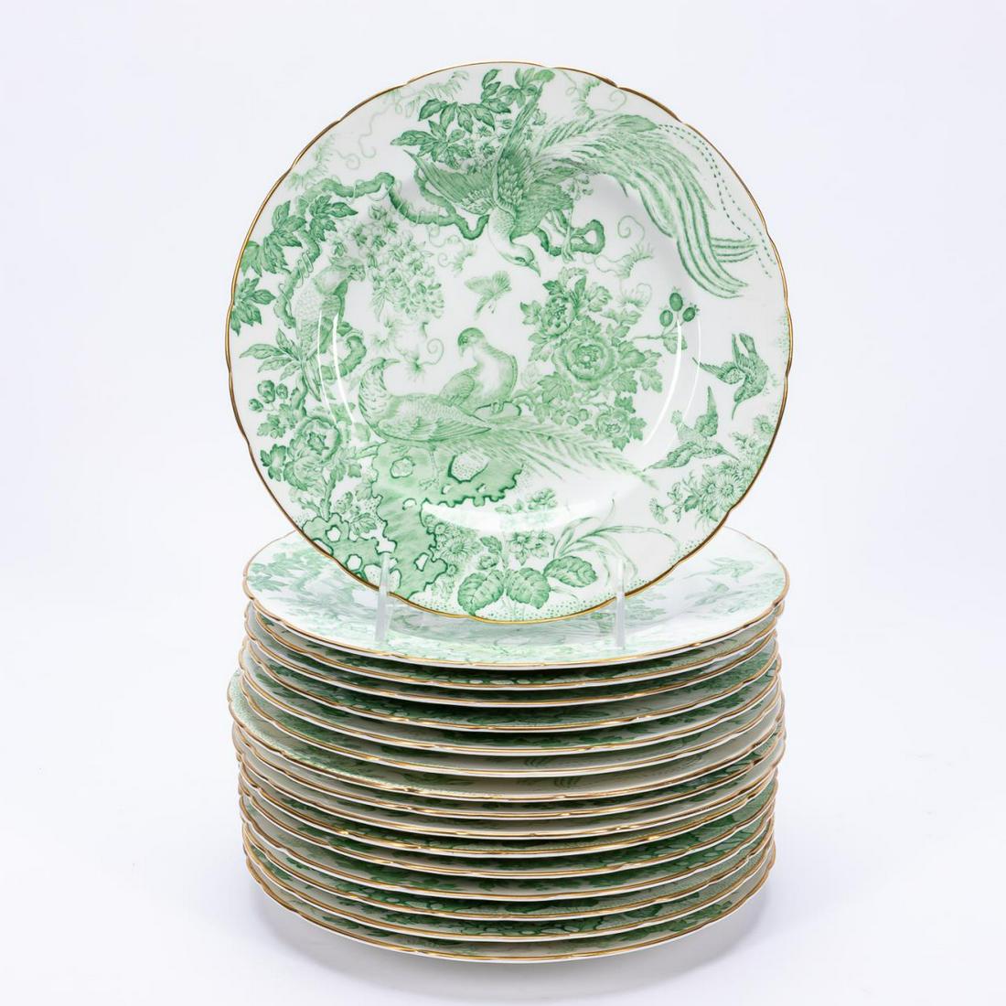 SET 16 ROYAL CROWN DERBY GREEN AVES SALAD PLATES (1 of 5)