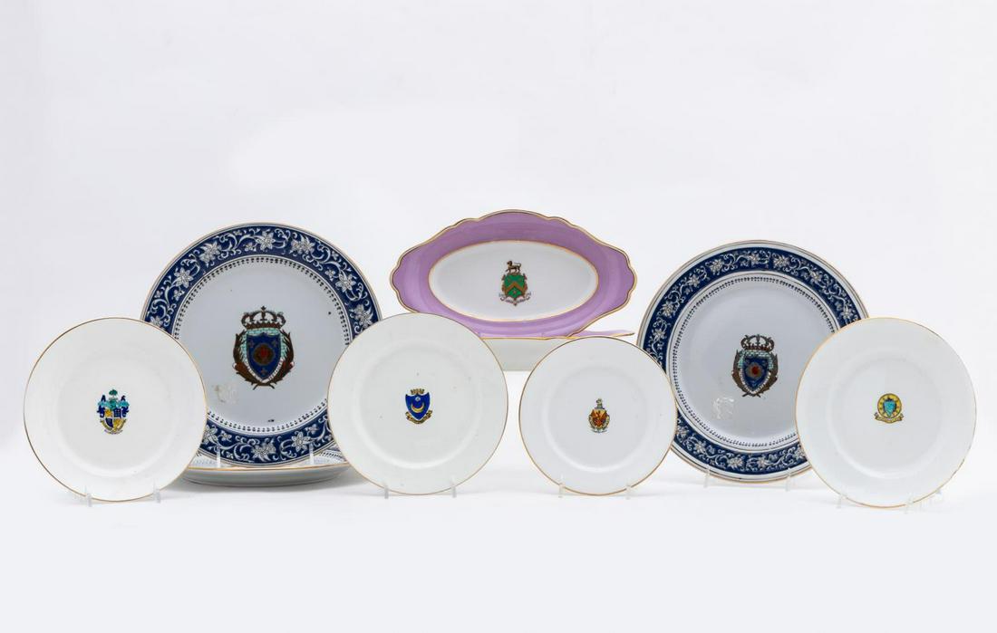 9 PCS BRITISH & CONTINENTAL ARMORIAL PORCELAIN (1 of 11)