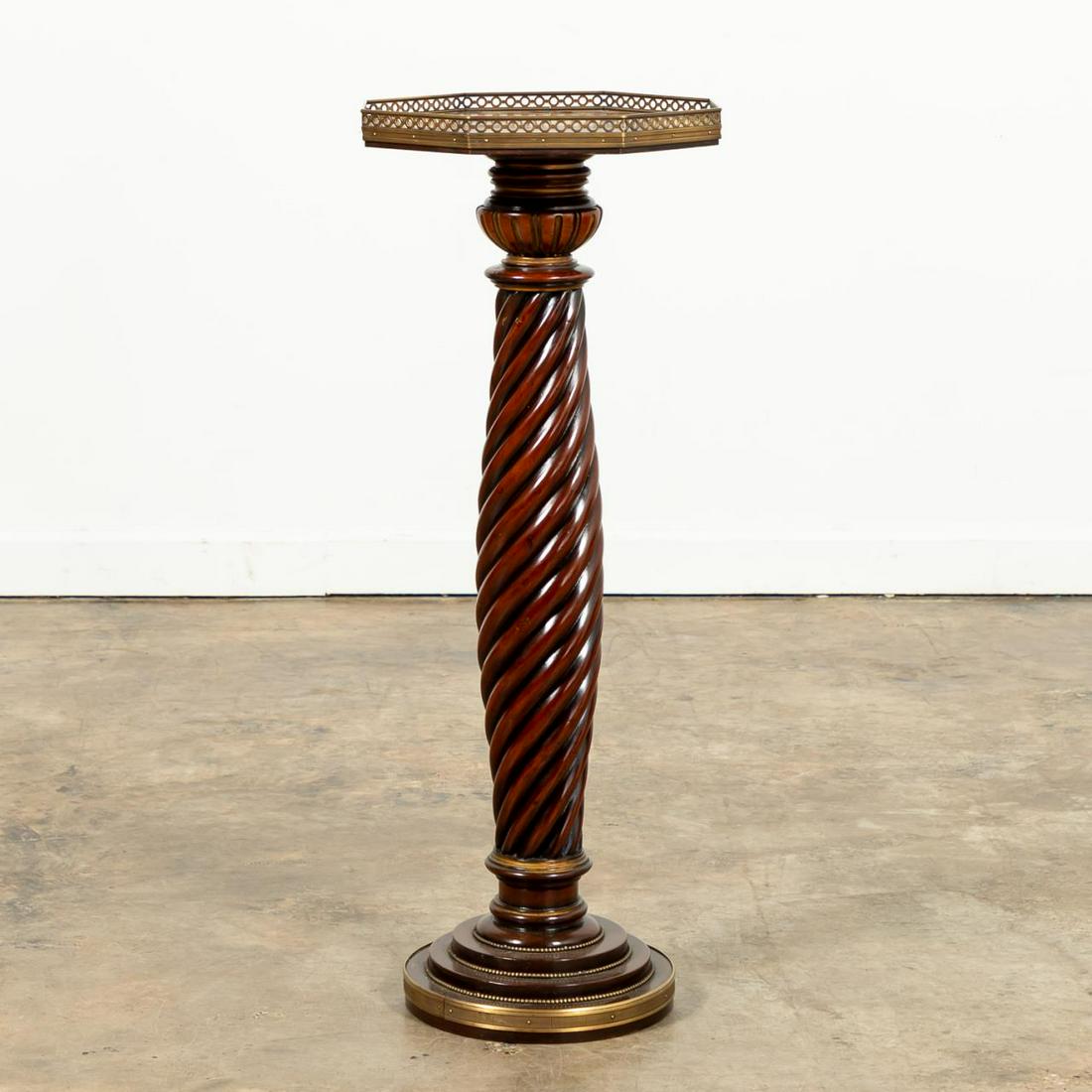 REGENCY STYLE ROSEWOOD SPIRAL FORM PEDESTAL (1 of 7)
