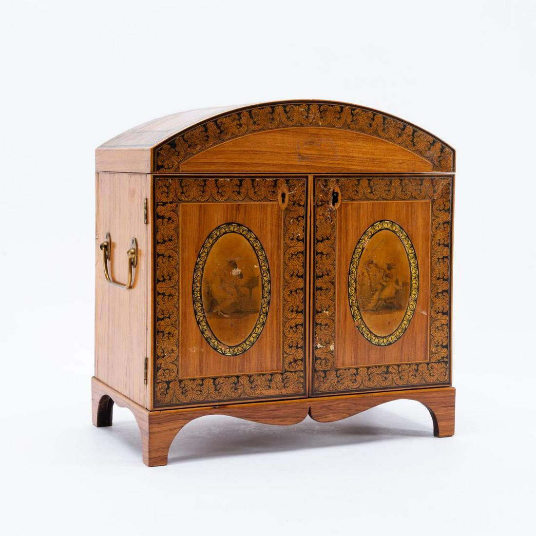19TH C. REGENCY PENWORK COLLECTOR'S CABINET (1 of 7)