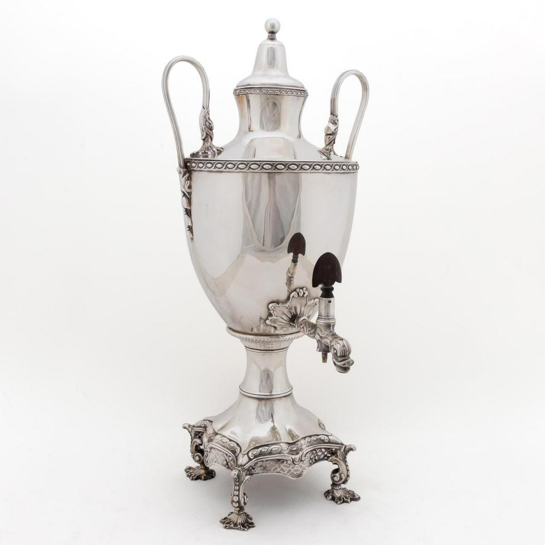 19TH C. VICTORIAN SILVERPLATE HOT WATER URN (1 of 8)