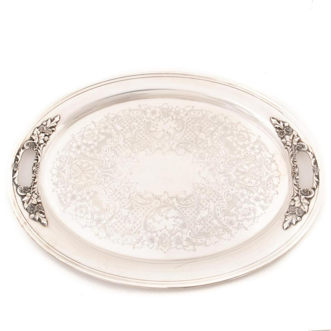 LARGE GORHAM "BUTTERCUP" SILVERPLATE TRAY (1 of 6)