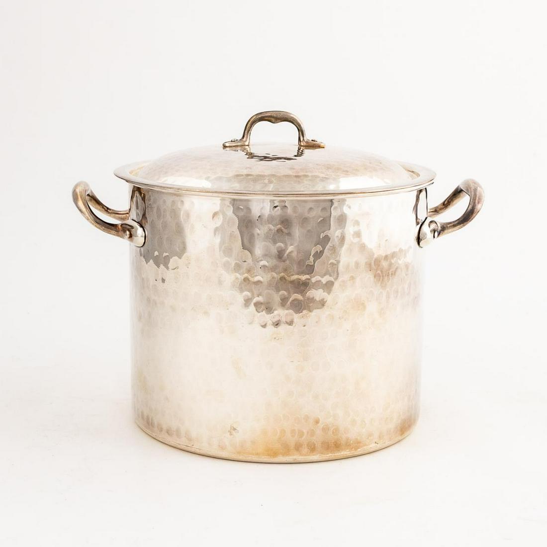 CHRISTIAN DIOR VINTAGE SILVERPLATED HAMMERED POT (1 of 6)