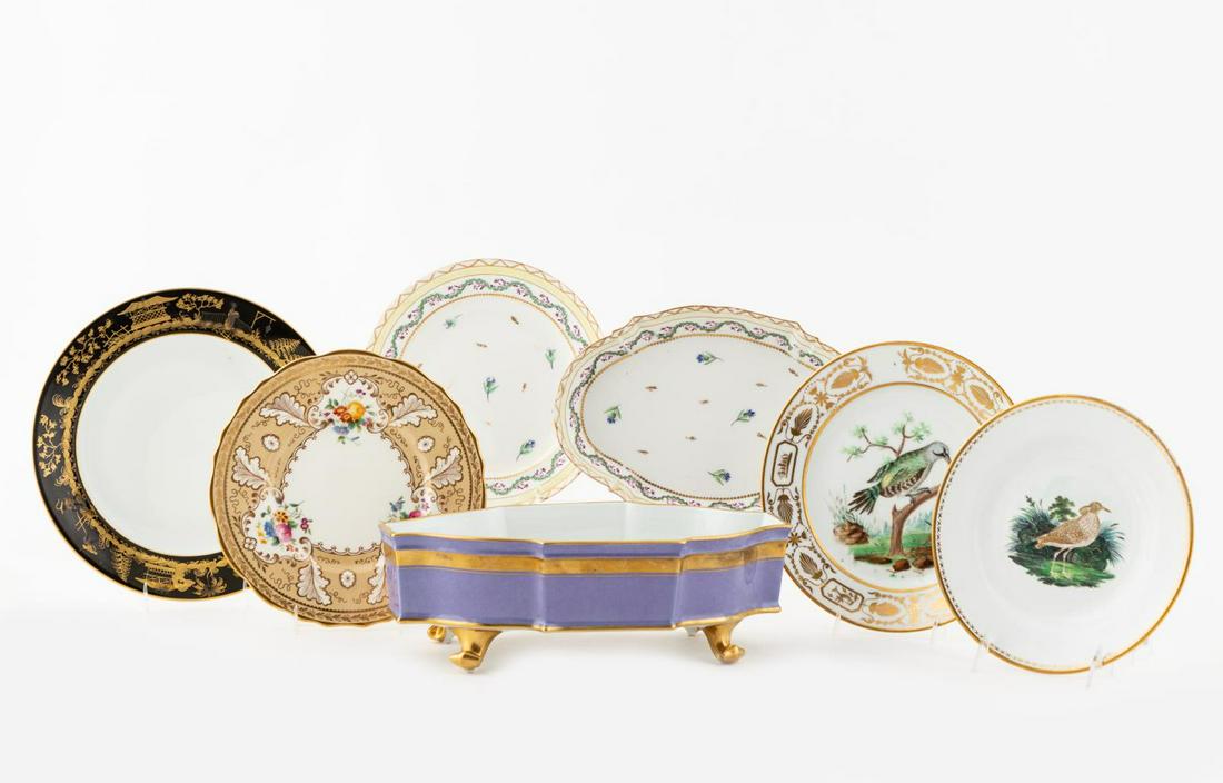 7 PCS, FRENCH & TIFFANY PORCELAIN TABLEWARES (1 of 12)