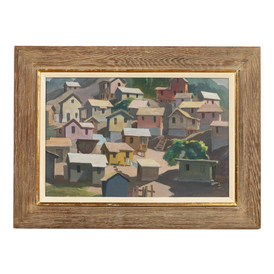 BILL HENRY, PUERTO RICO, GOUACHE, FRAMED (1 of 3)