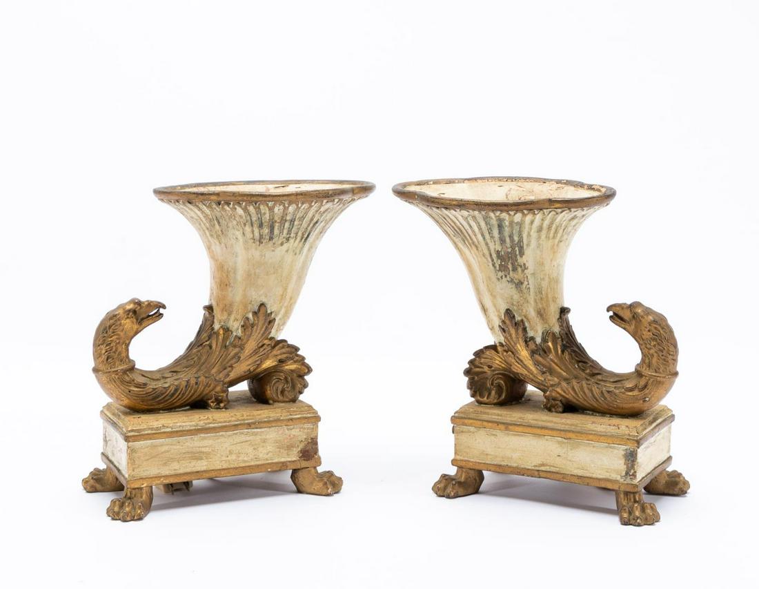 PR., MID-20TH CENTURY EMPIRE STYLE UPLIGHTS (1 of 6)