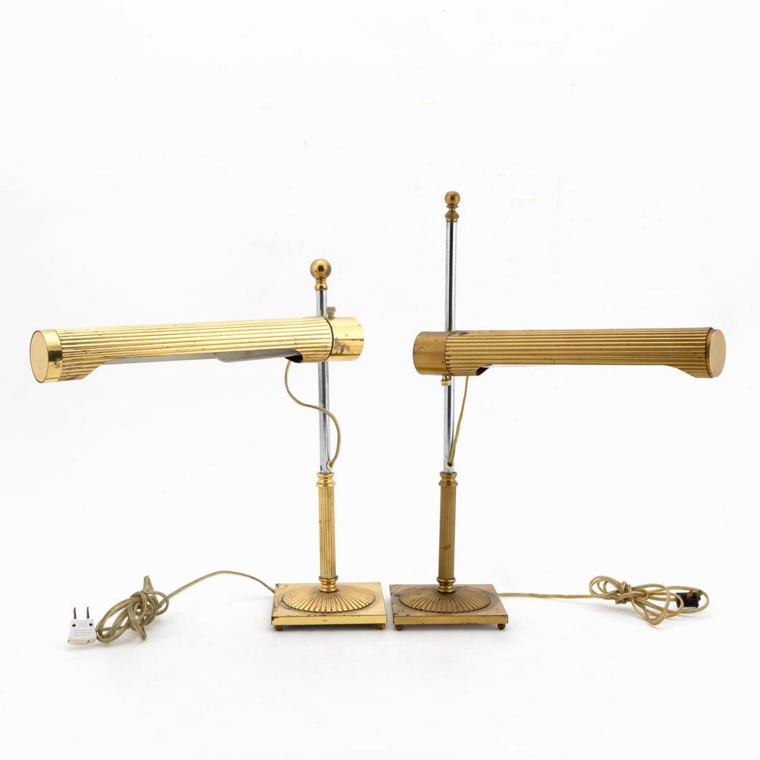 NEAR PR., MID-CENTURY BRASS BARRISTER LAMPS (1 of 7)