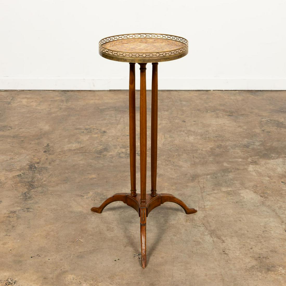 REGENCY STYLE MARBLE PEDESTAL PLANT STAND (1 of 6)