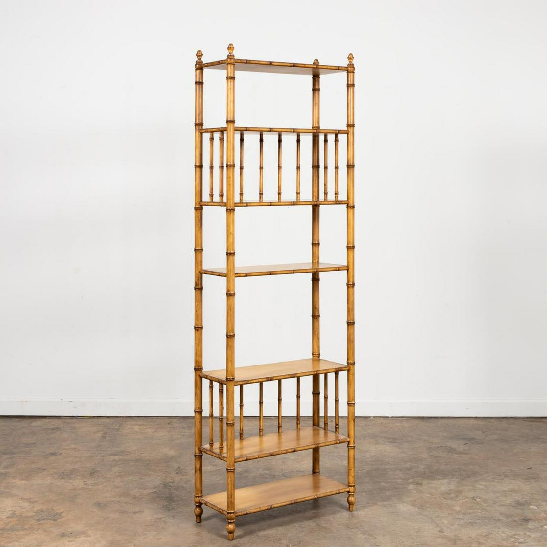 JOHN WIDDICOMB FAUX BAMBOO MULTI-TIER ETAGERE (1 of 5)