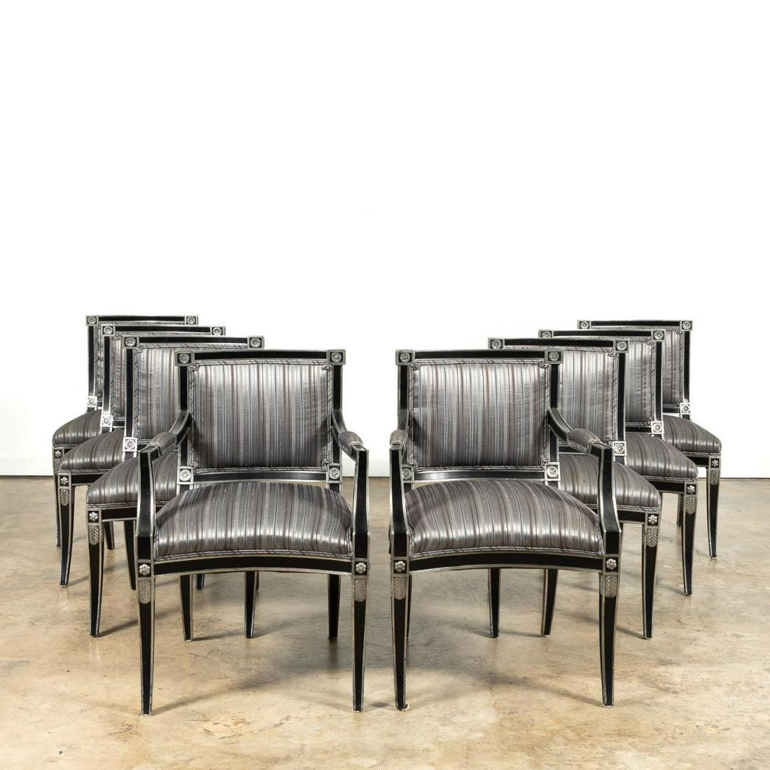 SET 8, TROUVAILLES BENCHMADE REGENCY STYLE CHAIRS (1 of 4)