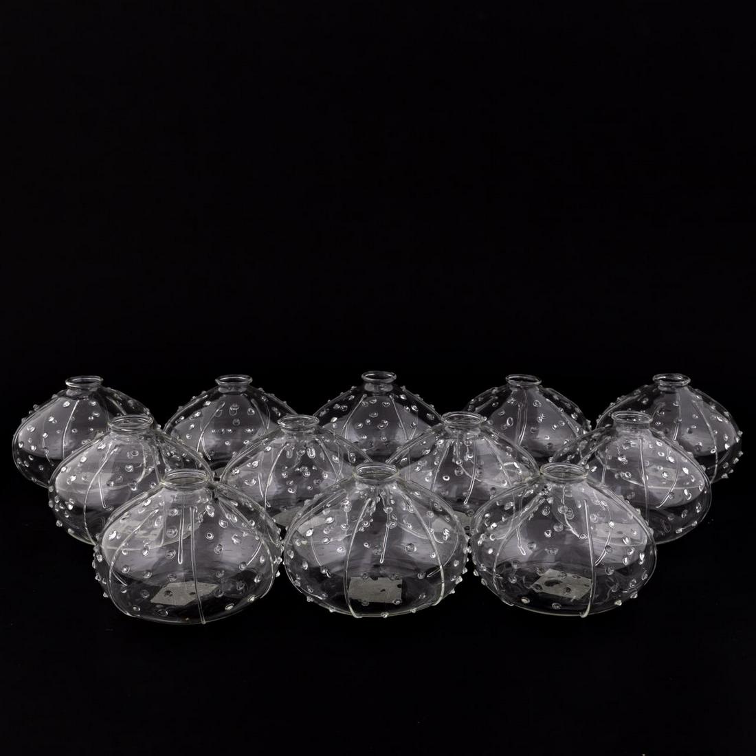 SET 12 GLASS SEA URCHIN BUD VASES (1 of 5)