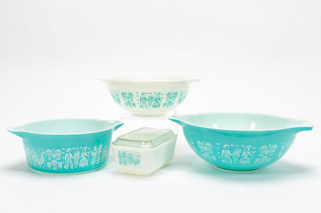 4 PCS, MCM PYREX COOKWARE, "BUTTERPRINT" (1 of 7)