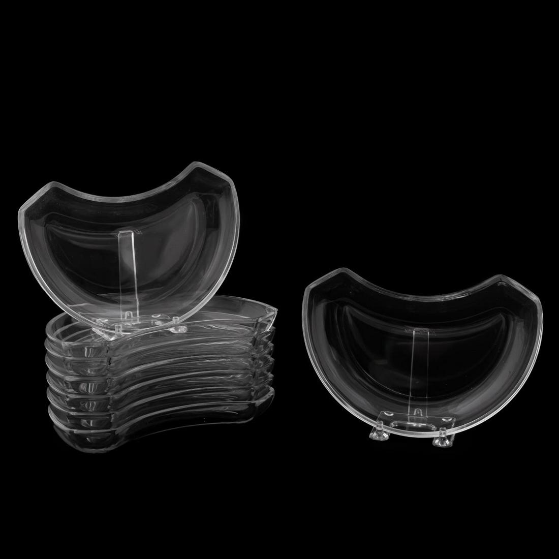 8 PCS, VAL ST LAMBERT GLASS CRESCENT SALAD PLATES (1 of 6)