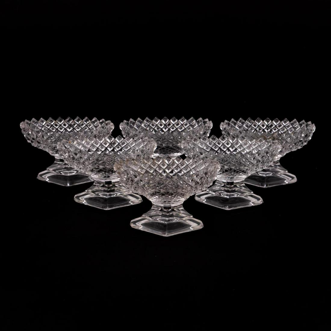 SET, 6 WESTMORELAND "ENGLISH HOBNAIL" SALT CELLARS (1 of 4)