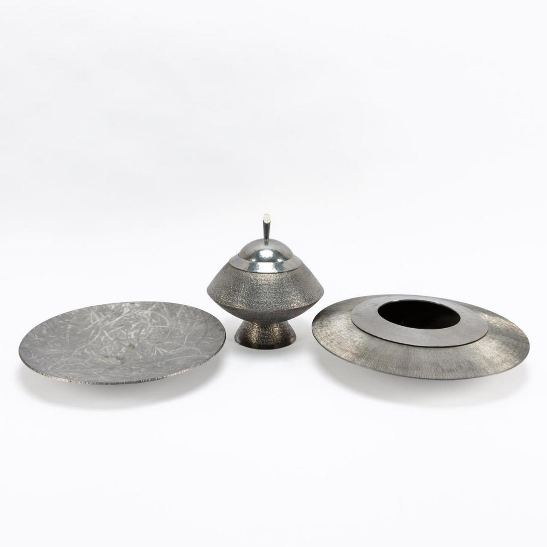 JOSEPH BRANDOM, GROUP 3 HAMMERED PEWTER VESSELS (1 of 10)