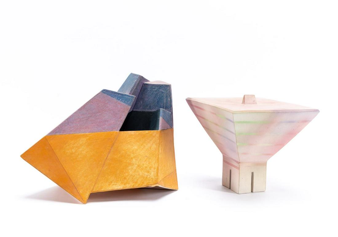 2 PCS, SUSAN LOFTIN POSTMODERN CERAMIC VESSELS (1 of 7)
