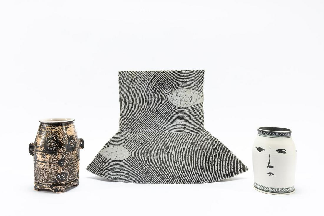 3 PC EBERLE, NASISSE, DELLER CERAMIC VESSELS (1 of 8)