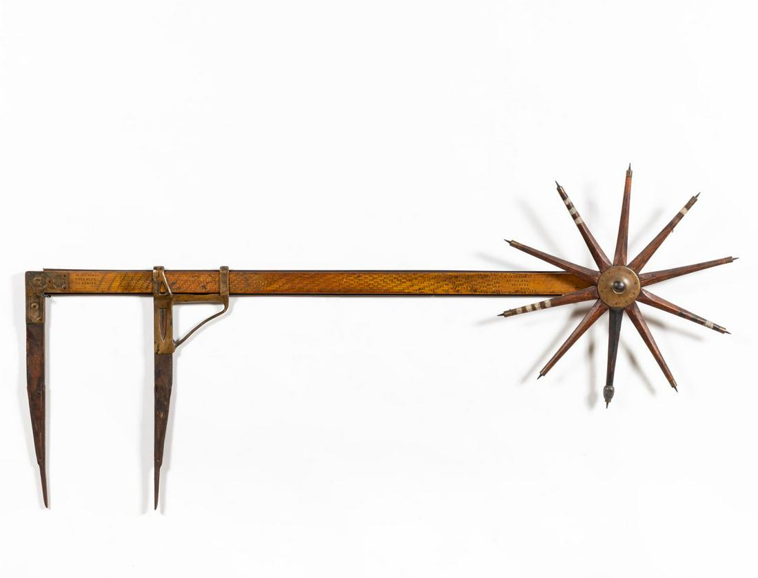 F.M GREENLEAF FOLK ART LOG CALIPER WALL SCULPTURE (1 of 8)