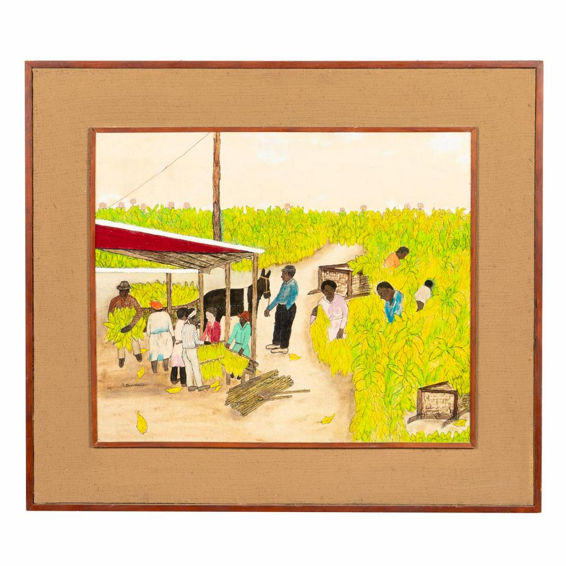 MINNIA DESCHAMPS, TOBBACO FIELD OIL ON PANEL (1 of 4)