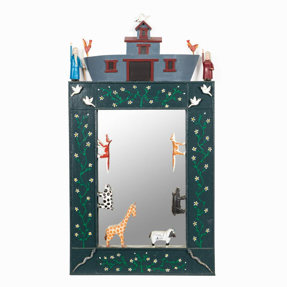 LONNIE & TWYLA MONEY NOAH'S ARK FOLK ART MIRROR (1 of 8)
