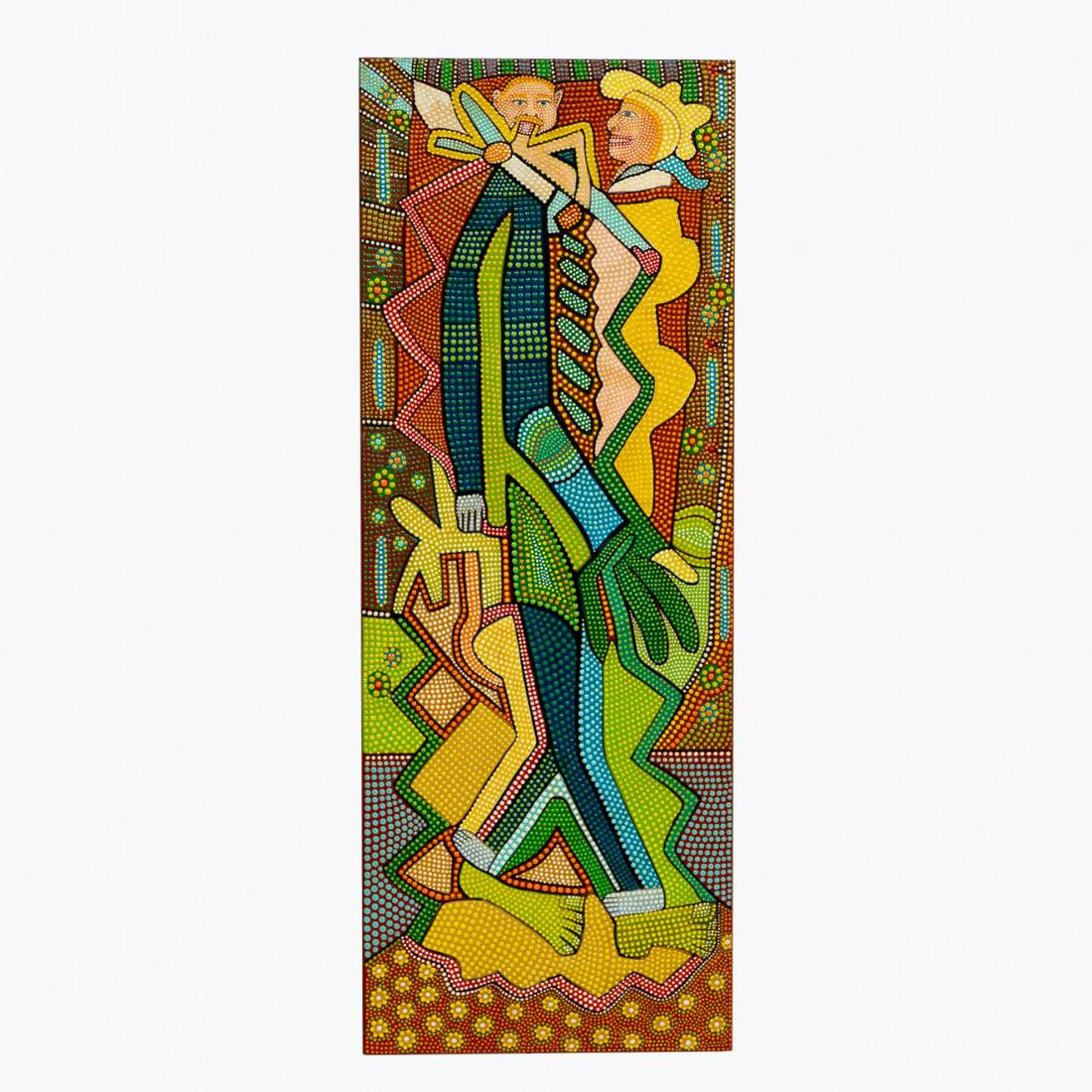 LARRY CONNATSER, DANCING COUPLE, ACRYLIC, 1977 (1 of 4)