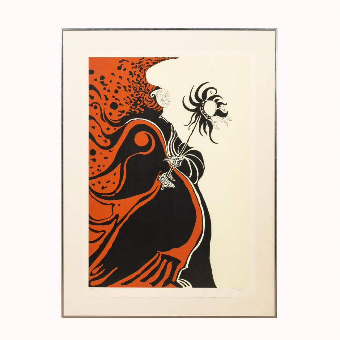 BEN SMITH MYSTICAL FIGURE LITHOGRAPH, FRAMED 1976 (1 of 5)