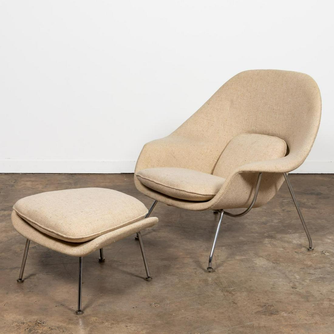 SAARINEN FOR KNOLL, WOMB CHAIR & OTTOMAN (1 of 6)