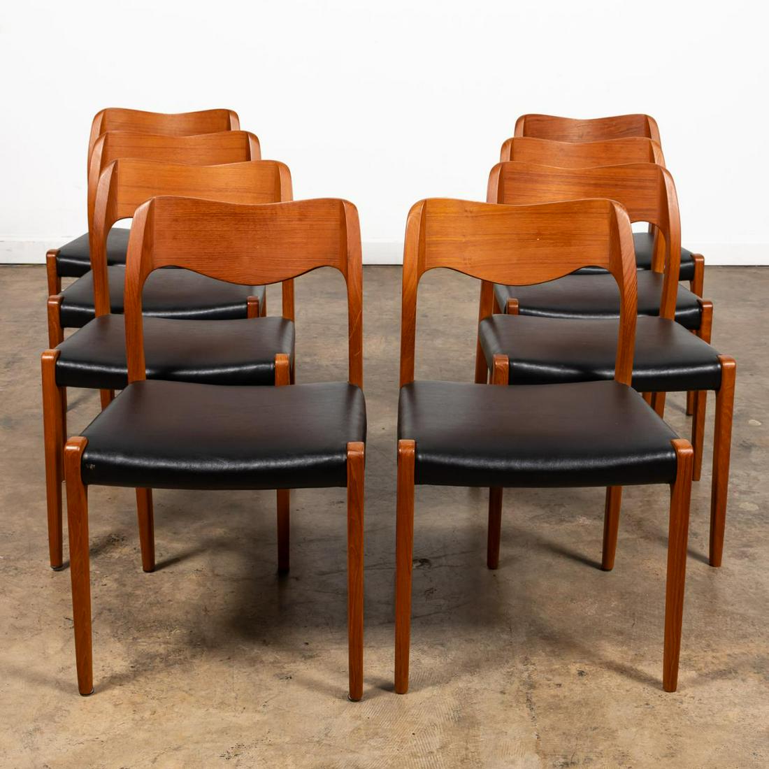 NIELS O. MOLLER, EIGHT TEAK CHAIRS, MODEL 71 (1 of 5)