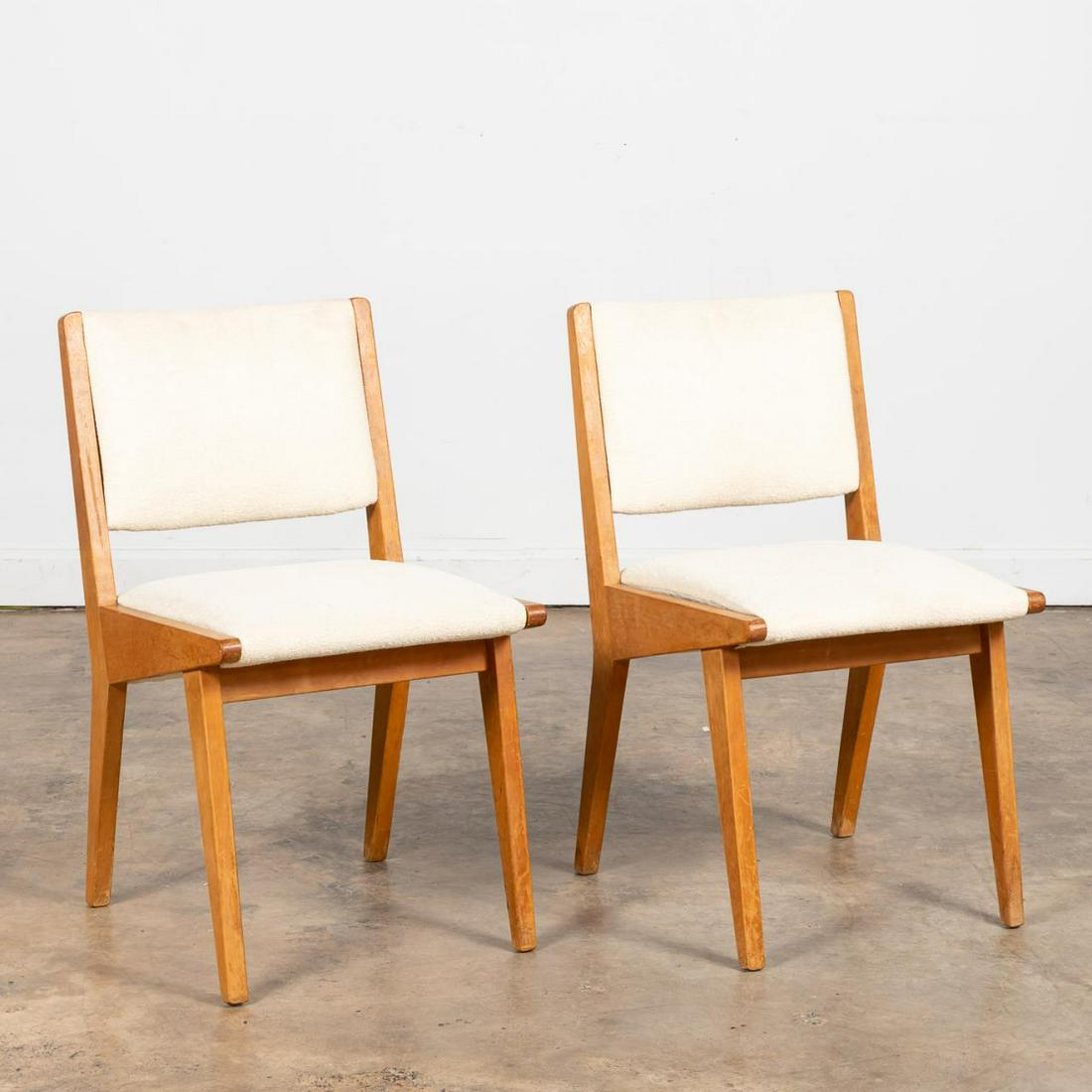 PAIR, JENS RISOM "666" UPHOLSTERED SIDE CHAIRS (1 of 3)