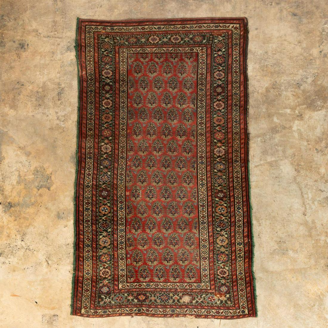 ANTIQUE HAMADAN RUNNER, 7'1" x 3'11" (1 of 4)