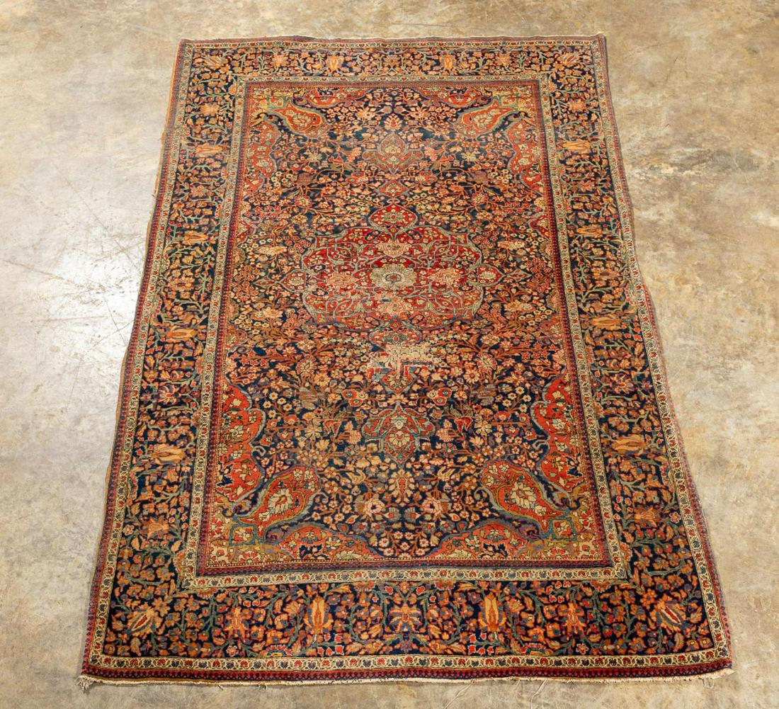ANTIQUE HAND-WOVEN FERAGHAN SAROUK RUG (1 of 6)