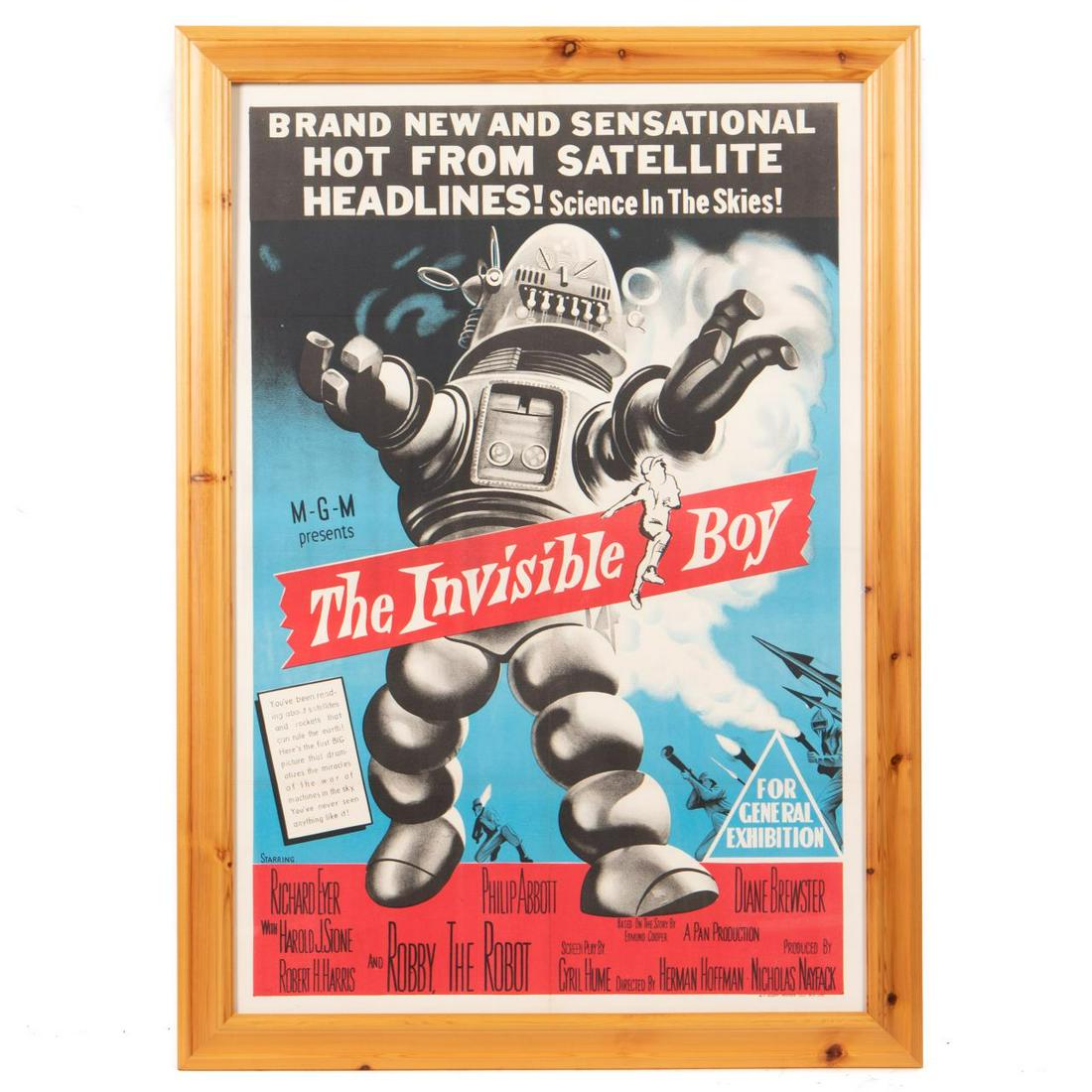 "THE INVISIBLE BOY" 1957 ORIGINAL MOVIE POSTER (1 of 4)