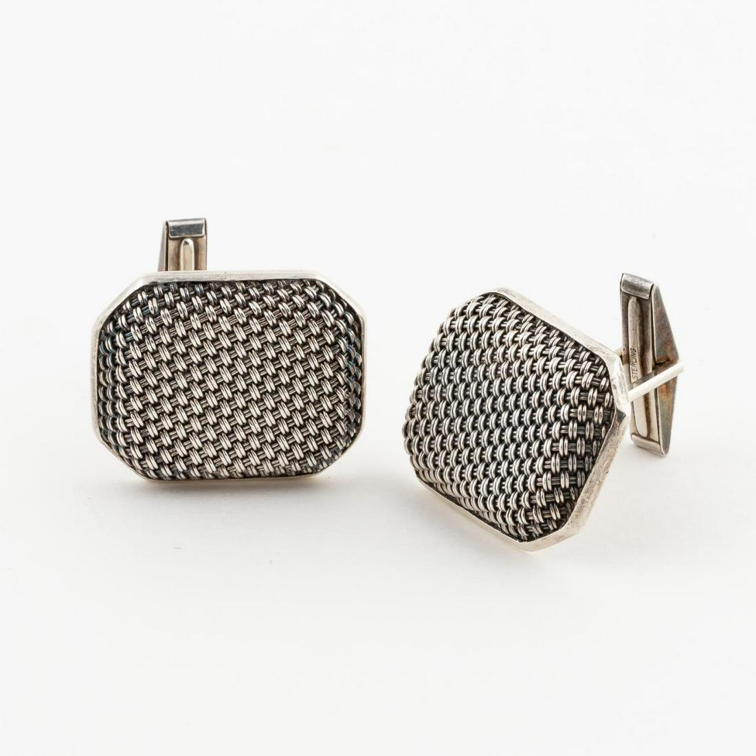 JOHN HARDY PR, STERLING RECTANGULAR CUFFLINKS (1 of 7)