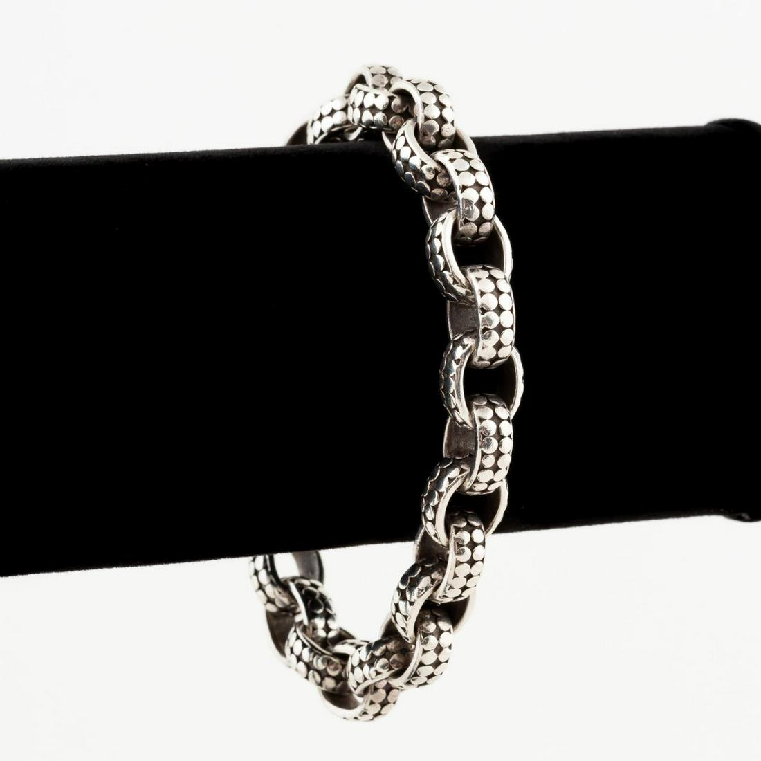 JOHN HARDY STERLING "DOT" PATTERN LINK BRACELET (1 of 7)