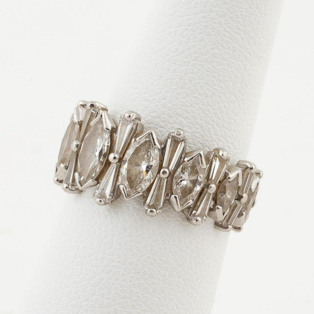 VINTAGE PLATINUM & 3.25 CTW DIAMOND WEDDING BAND (1 of 6)