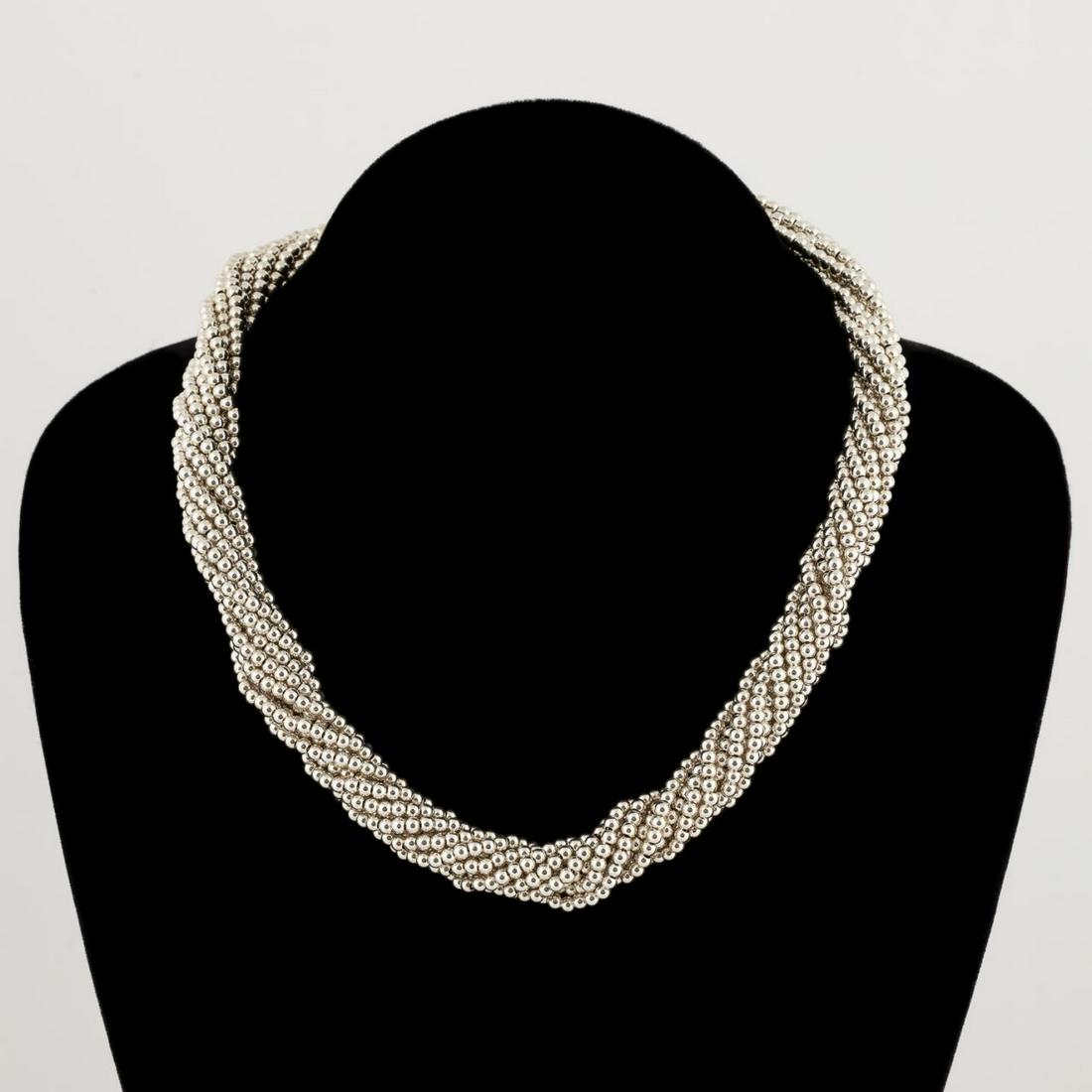 TIFFANY & CO. TORSADE BEAD STERLING NECKLACE (1 of 5)
