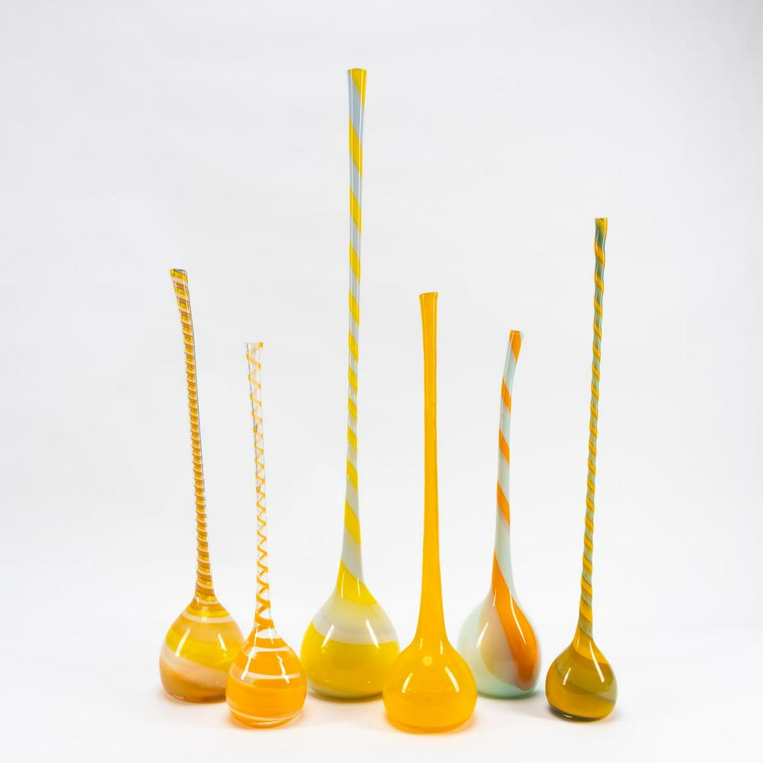 6PCS MICHAEL ANCHIN BOTTLES, ORANGE & YELLOW (1 of 5)