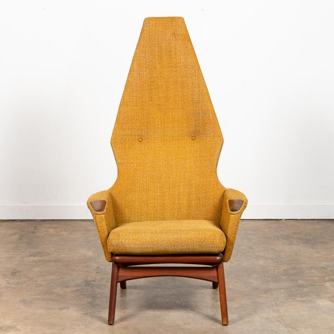 MCM ADRIAN PEARSALL HIGH BACK UPHOLSTERED ARMCHAIR (1 of 8)