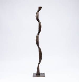 TOM CORBIN, ABSTRACT TOTEM BRONZE SCULPTURE: Thomas Corbin (American, born 1954). "Abstract Column" -2016, bronze. Signed, dated and editioned as AP 3 on base. Approx. h. 27.25"