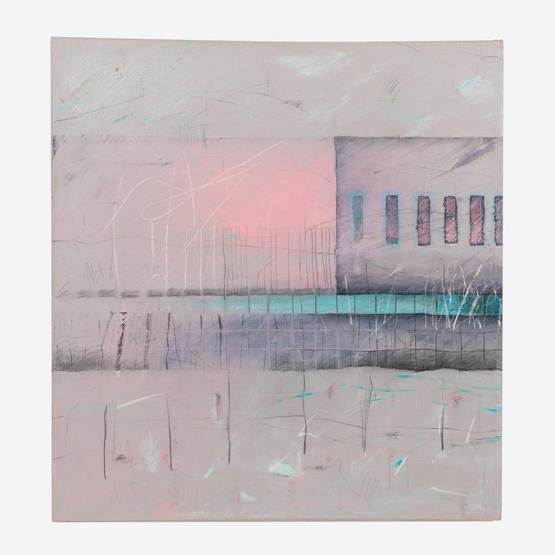 MARIE TURKO, ABSTRACT OIL ON CANVAS, 1982 (1 of 4)