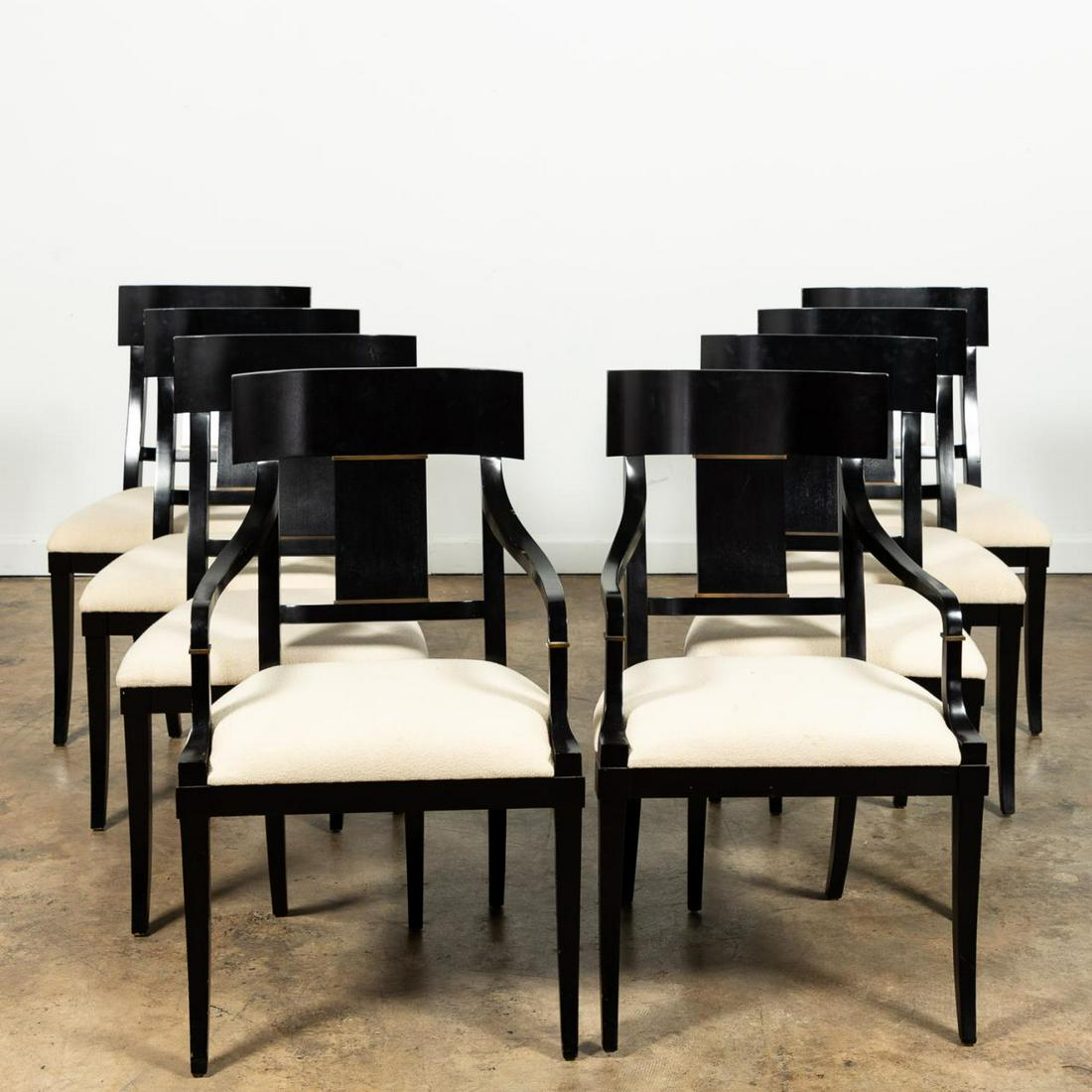 BOLIER BY DECCA BLACK LACQUER DINING CHAIRS (1 of 4)