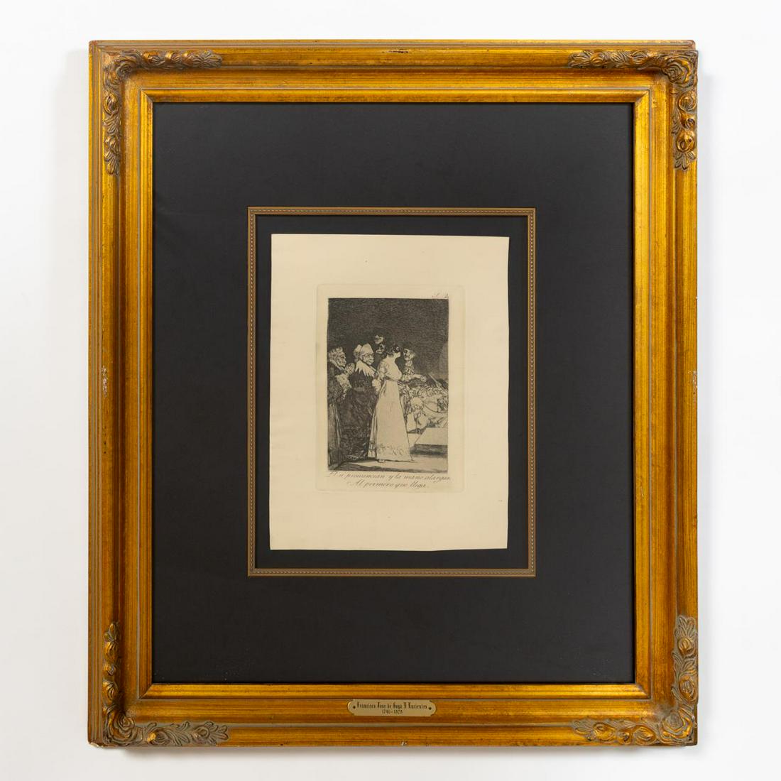 FRANCISCO GOYA ETCHING FROM LOS CAPRICHOS, 1790S (1 of 7)