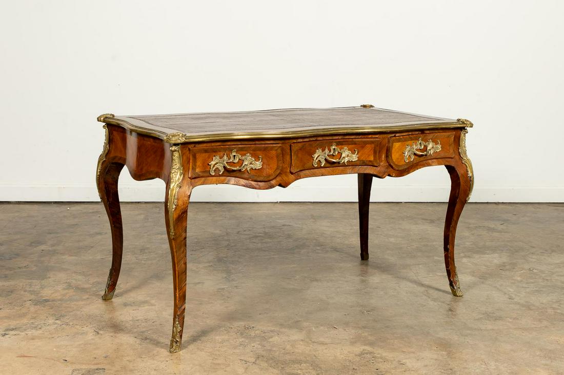 19TH C. FRENCH LOUIS XV-STYLE BUREAU PLAT (1 of 7)